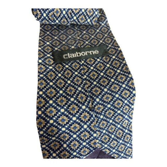 Claiborne Men's Neck Tie Silk 57" L 4" W USA Made - Picture 3 of 3